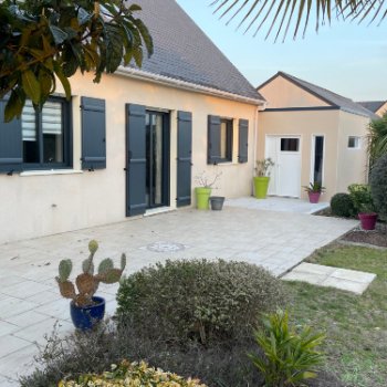 Annexe de jardin en béton enduit Toit Terrasse